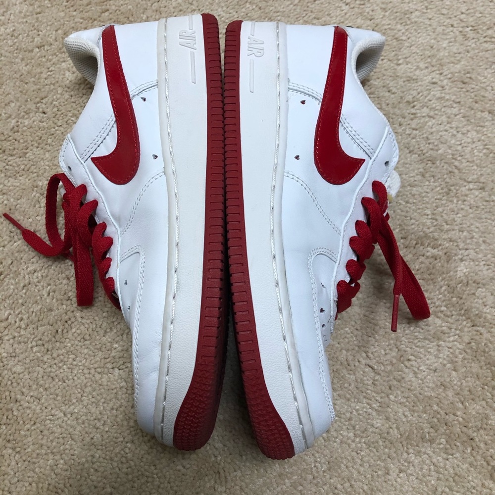 Nike Air Force 1 US Sz 7 rare red/white hearts